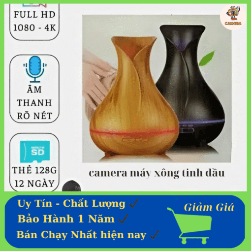 Camera Ngụy Trang Đèn Xông Tinh Dầu