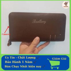 Camera ngụy trang ví da cầm tay